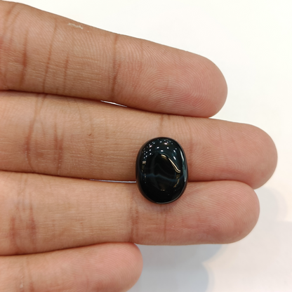 Sulemani Hakik (Black Agate) - 7.69 Carats