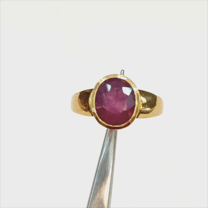 Gold Ruby Ring - Sample Ring